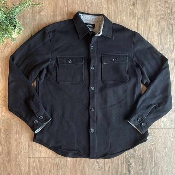 BONOBOS LIKE NEW JET BLACK SHIRT JACKET MENS SIZE LARGE - Picture 3 of 8